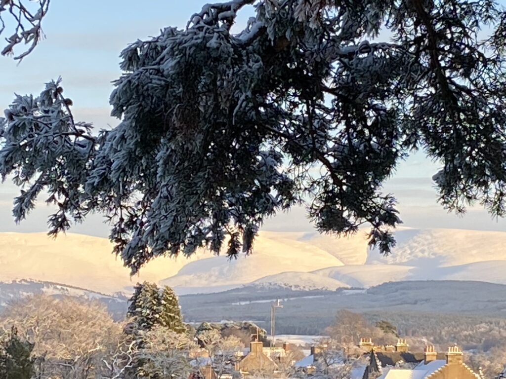 View of Cairngorms from Creagh Bheag